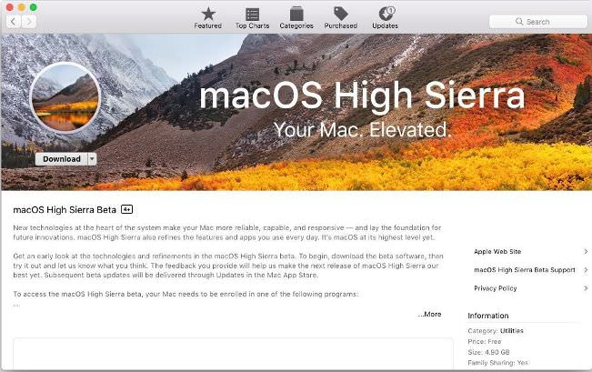 MacOS High Sierra