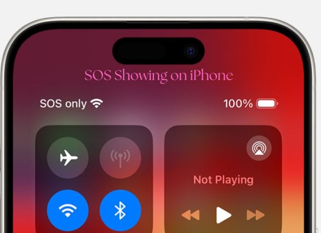 SOS Showing on iPhone